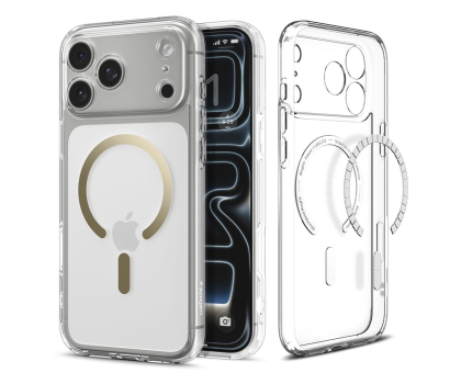 Etui do telefonów Spigen Ultra Hybrid Mag Magsafe do Iphone 17 Pro Max Clear/Gold